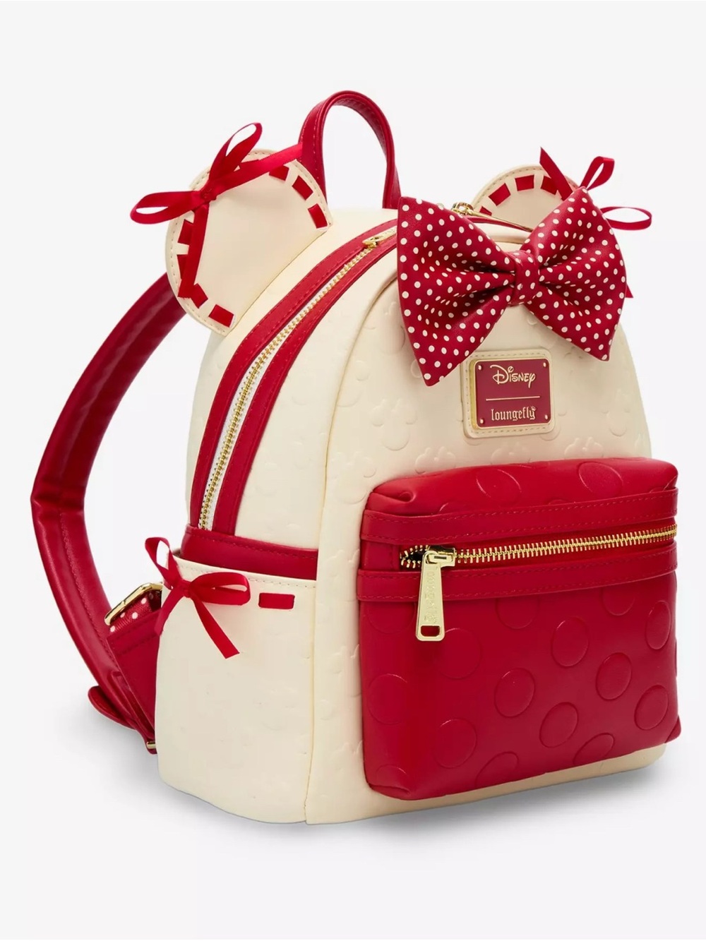 Loungefly X Disney Minnie Mouse Rock the Dots Coquette Backpack - Picture 2 of 5